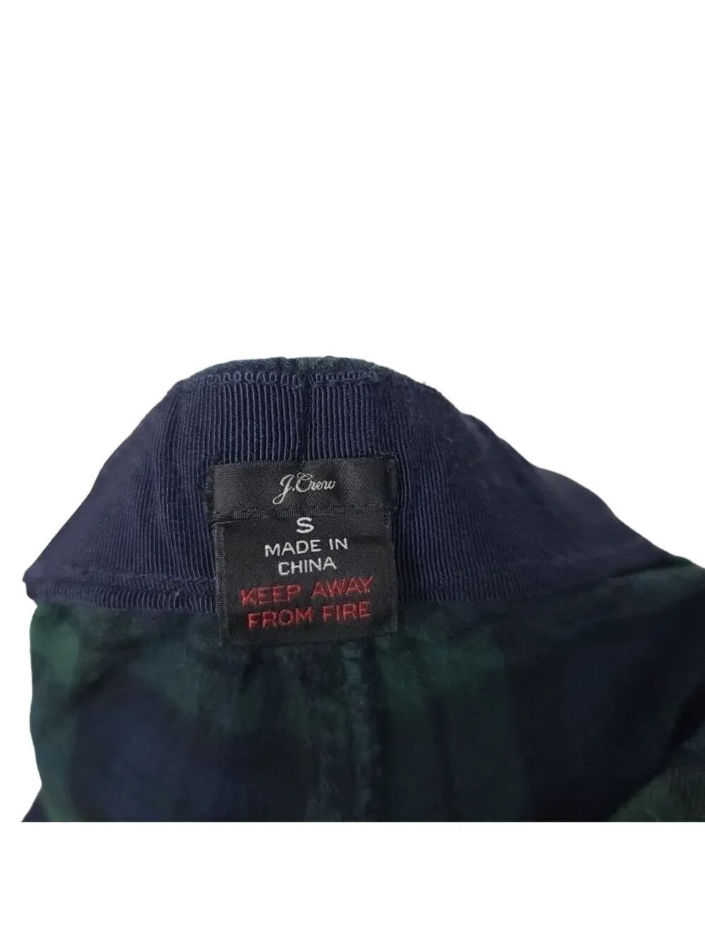 J. Crew Plaid Green Blue Men's Drawstring Pajamas Pants S